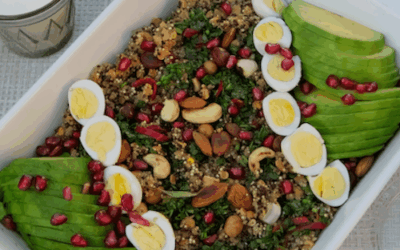 Organic Pomegranate Avacado and Egg Salad